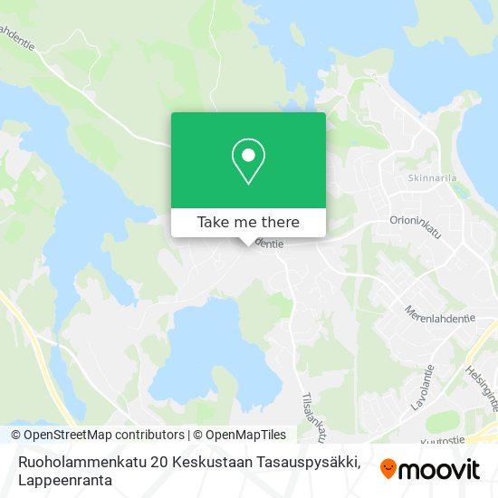 Ruoholammenkatu 20 Keskustaan Tasauspysäkki map
