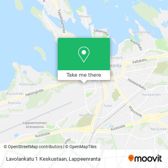 Lavolankatu 1 Keskustaan map