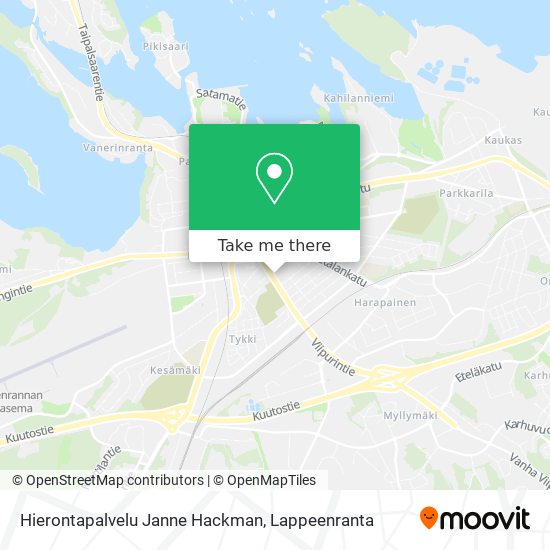 Hierontapalvelu Janne Hackman map