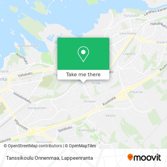 Tanssikoulu Onnenmaa map