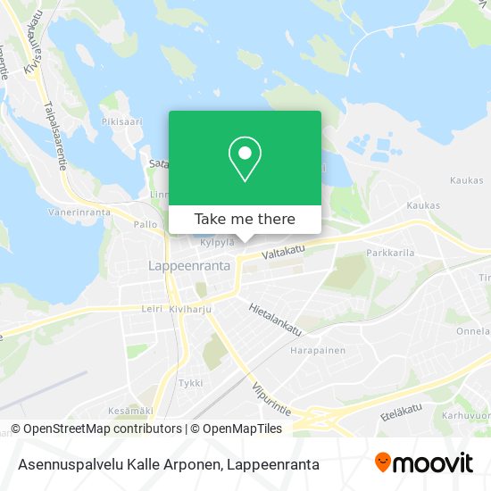 Asennuspalvelu Kalle Arponen map