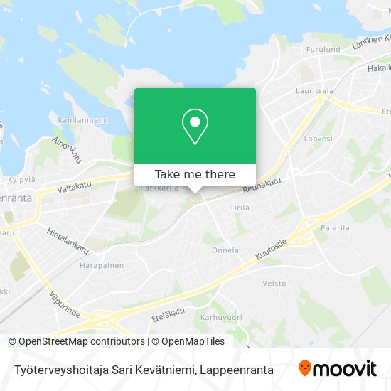 Työterveyshoitaja Sari Kevätniemi map