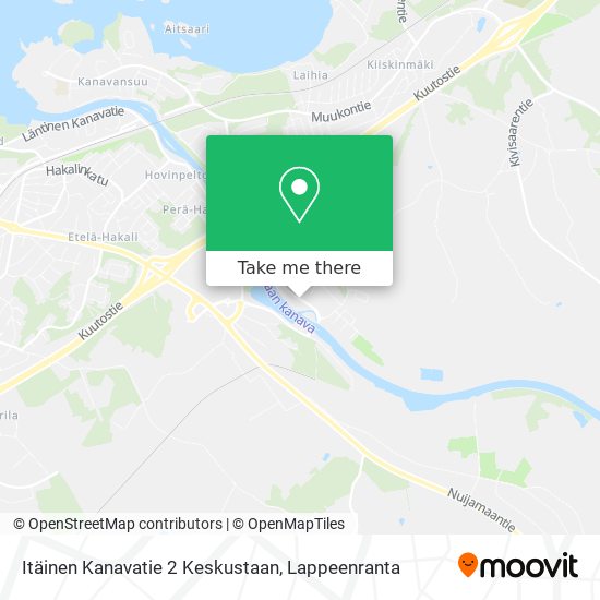 Itäinen Kanavatie 2 Keskustaan map