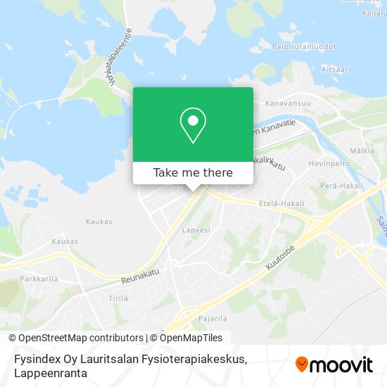 Fysindex Oy Lauritsalan Fysioterapiakeskus map