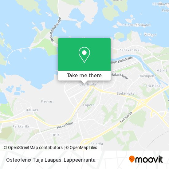 How to get to Osteofenix Tuija Laapas in Lappeenranta by Bus?