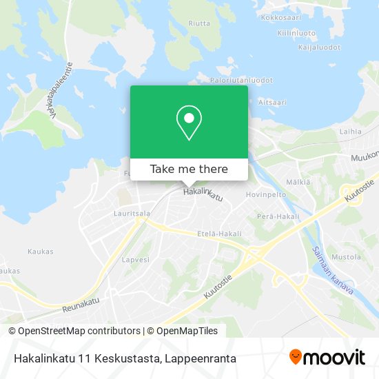 Hakalinkatu 11 Keskustasta map