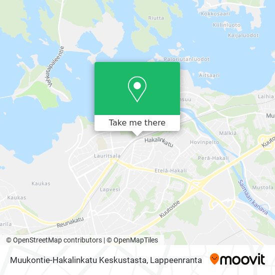 Muukontie-Hakalinkatu Keskustasta map