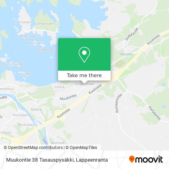 Muukontie 38 Tasauspysäkki map
