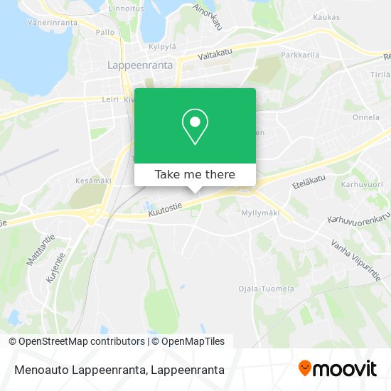 Menoauto Lappeenranta map