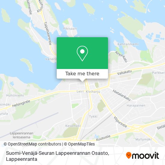 Suomi-Venäjä-Seuran Lappeenrannan Osasto map