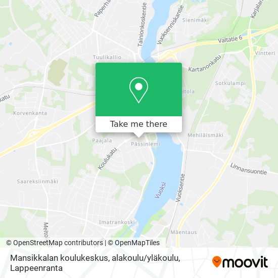 Mansikkalan koulukeskus, alakoulu / yläkoulu map