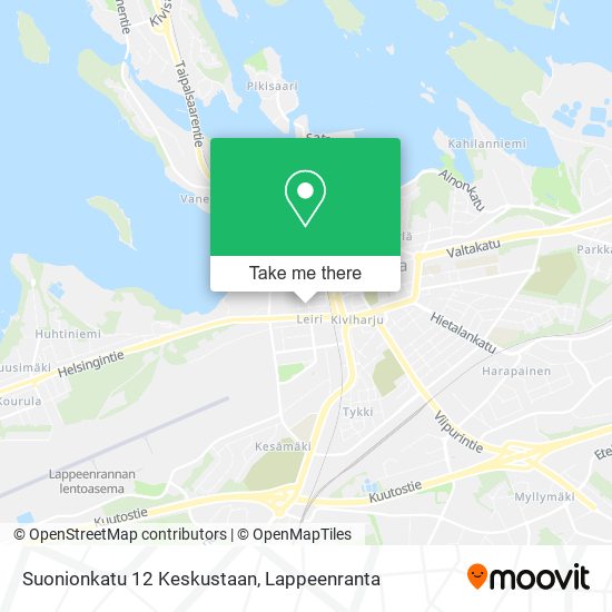 Suonionkatu 12 Keskustaan map