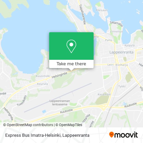 Express Bus Imatra-Helsinki map