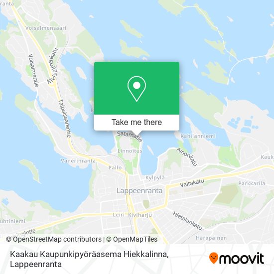 Kaakau Kaupunkipyöräasema Hiekkalinna map