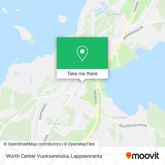 Würth Center Vuoksenniska map