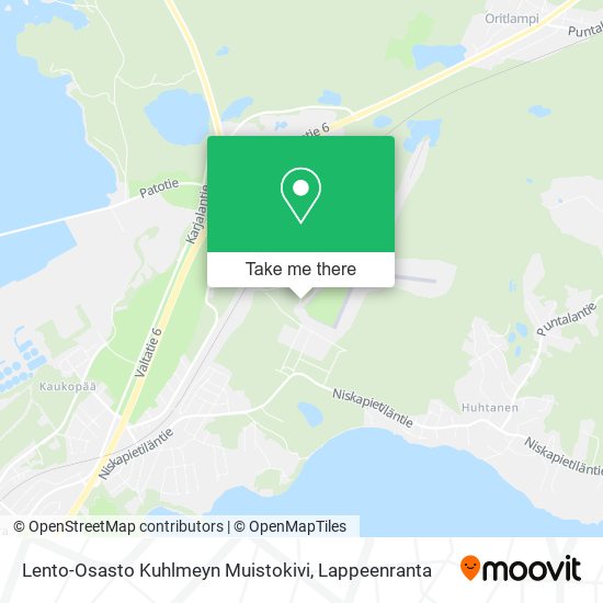 Lento-Osasto Kuhlmeyn Muistokivi map