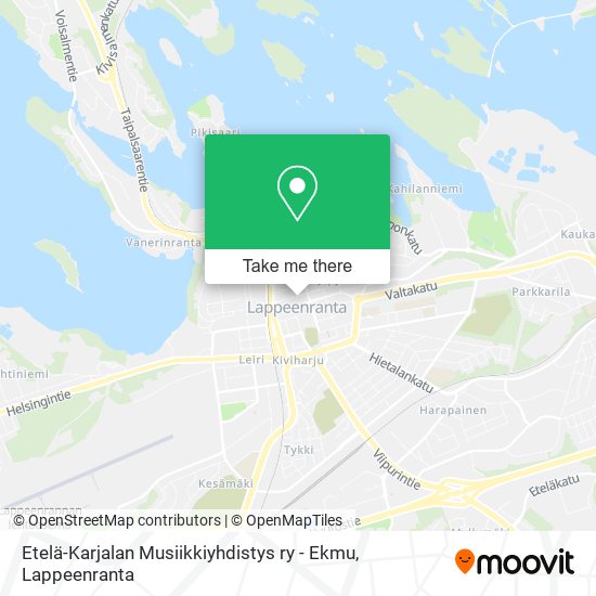 Etelä-Karjalan Musiikkiyhdistys ry - Ekmu map