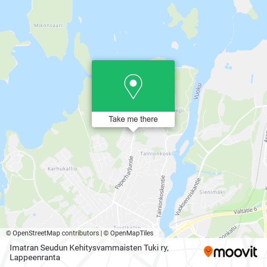 Imatran Seudun Kehitysvammaisten Tuki ry map