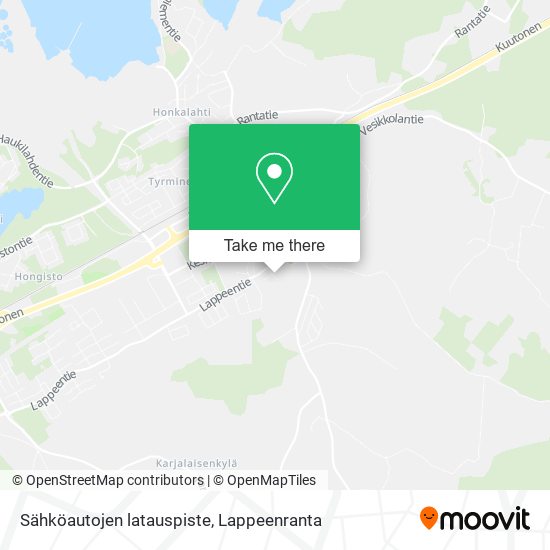 Sähköautojen latauspiste map