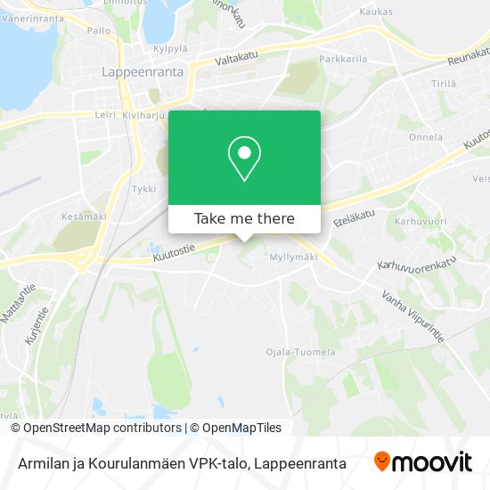 Armilan ja Kourulanmäen VPK-talo map