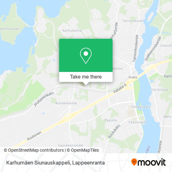 How to get to Karhumäen Siunauskappeli in Imatra by Bus?