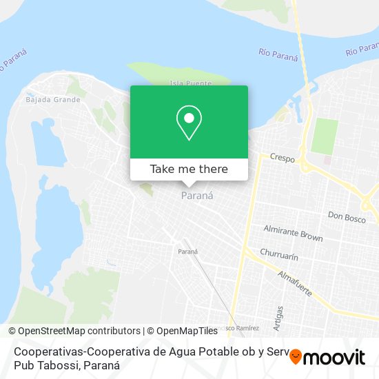 Cooperativas-Cooperativa de Agua Potable ob y Serv Pub Tabossi map