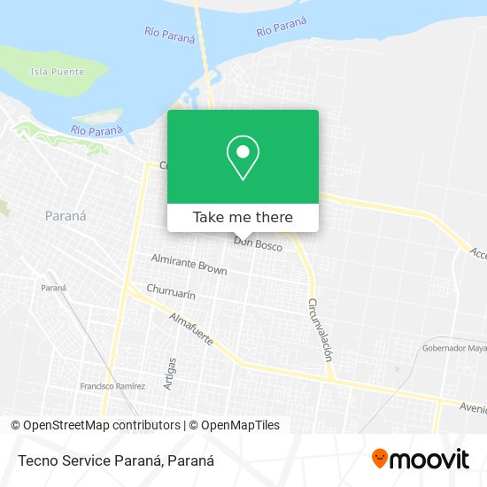 Tecno Service Paraná map
