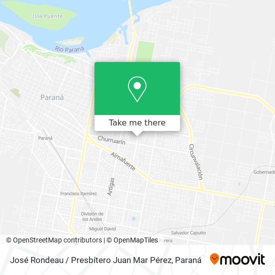 Mapa de José Rondeau / Presbítero Juan Mar Pérez