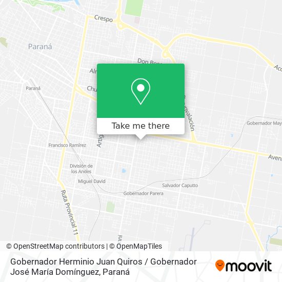 Gobernador Herminio Juan Quiros / Gobernador José María Domínguez map