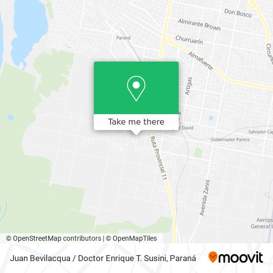 Juan Bevilacqua / Doctor Enrique T. Susini map