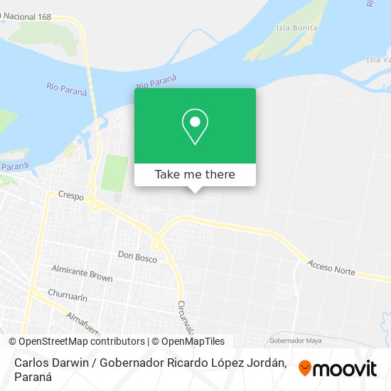 Carlos Darwin / Gobernador Ricardo López Jordán map