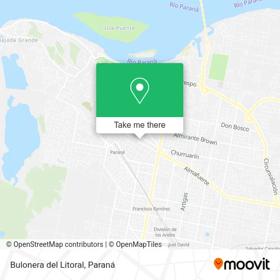 Mapa de Bulonera del Litoral