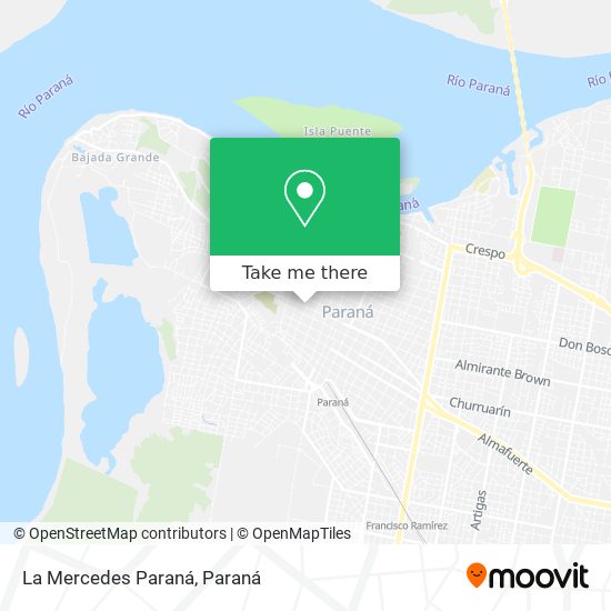 La Mercedes Paraná map
