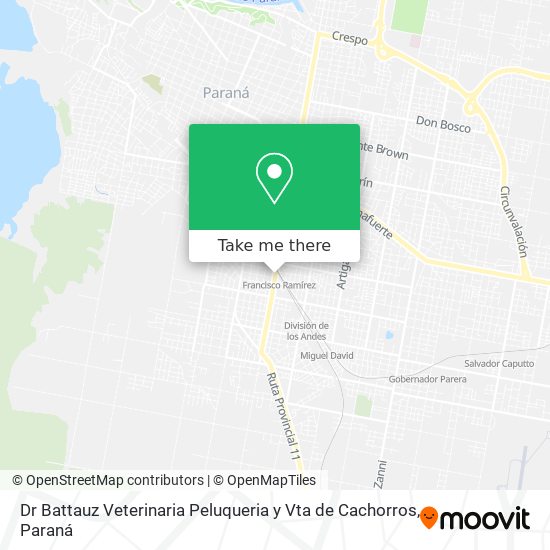 Mapa de Dr Battauz Veterinaria Peluqueria y Vta de Cachorros