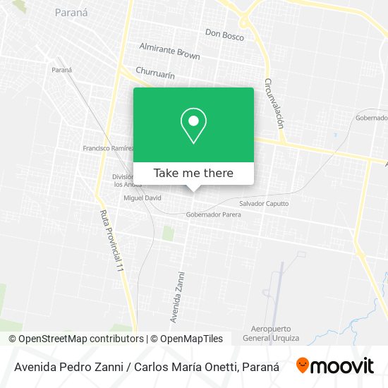 Avenida Pedro Zanni / Carlos María Onetti map