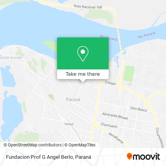 Fundacion Prof G Angel Berlo map