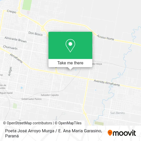 Mapa de Poeta José Arroyo Murga / E. Ana María Garasino