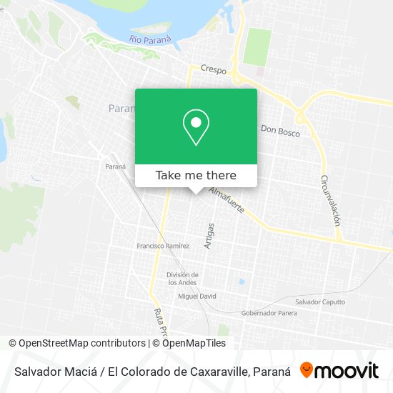 Salvador Maciá / El Colorado de Caxaraville map