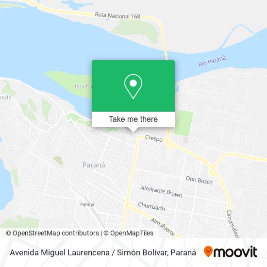 Mapa de Avenida Miguel Laurencena / Simón Bolívar