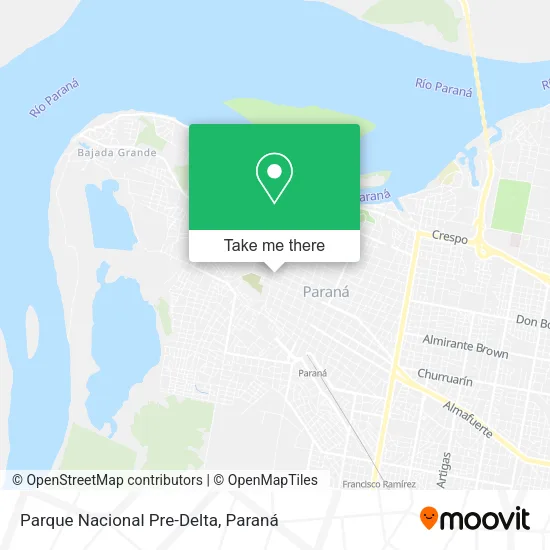 Mapa de Parque Nacional Pre-Delta