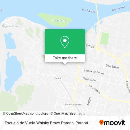 Mapa de Escuela de Vuelo Whisky Bravo Paraná