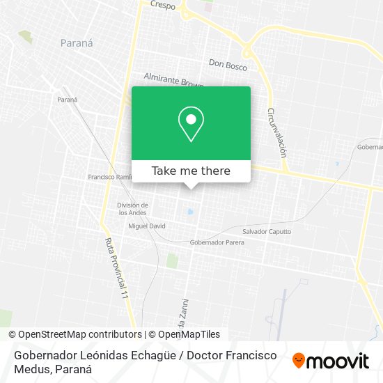 Mapa de Gobernador Leónidas Echagüe / Doctor Francisco Medus