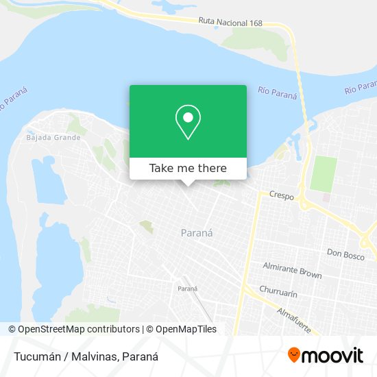 Tucumán / Malvinas map
