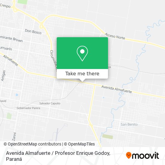 Avenida Almafuerte / Profesor Enrique Godoy map