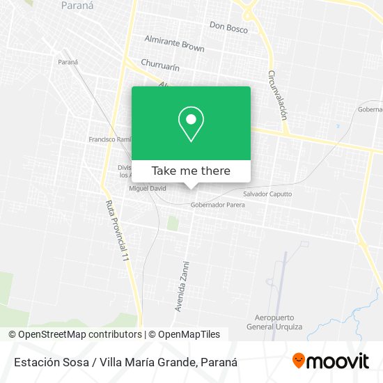 Estación Sosa / Villa María Grande map