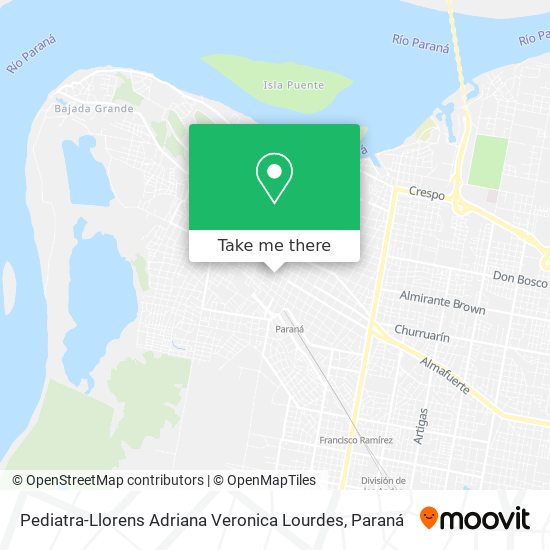 Mapa de Pediatra-Llorens Adriana Veronica Lourdes