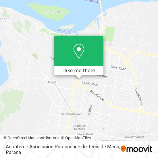 Mapa de Aspatem - Asociación Paranaense de Tenis de Mesa