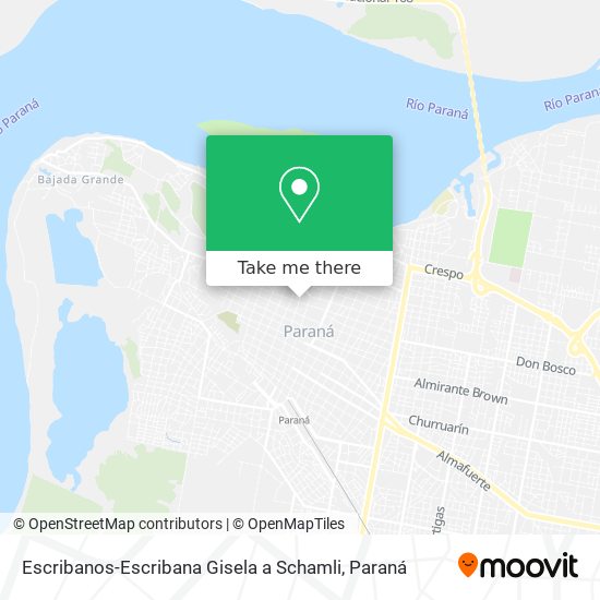Escribanos-Escribana Gisela a Schamli map
