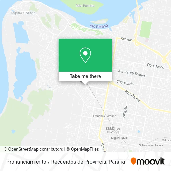 Mapa de Pronunciamiento / Recuerdos de Provincia