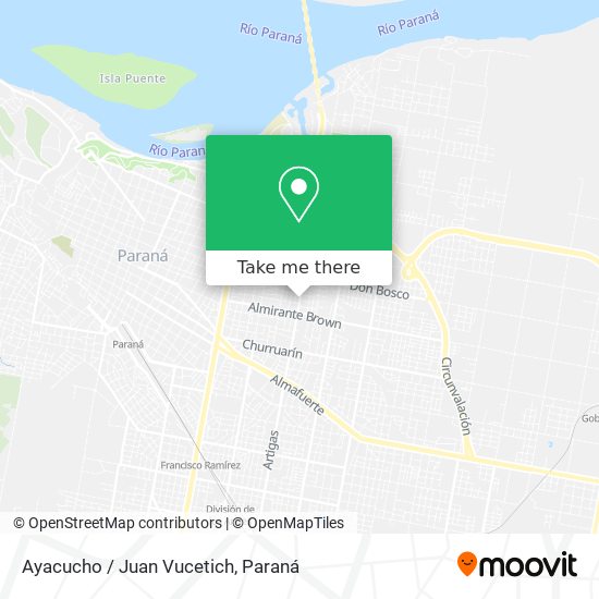 Ayacucho / Juan Vucetich map